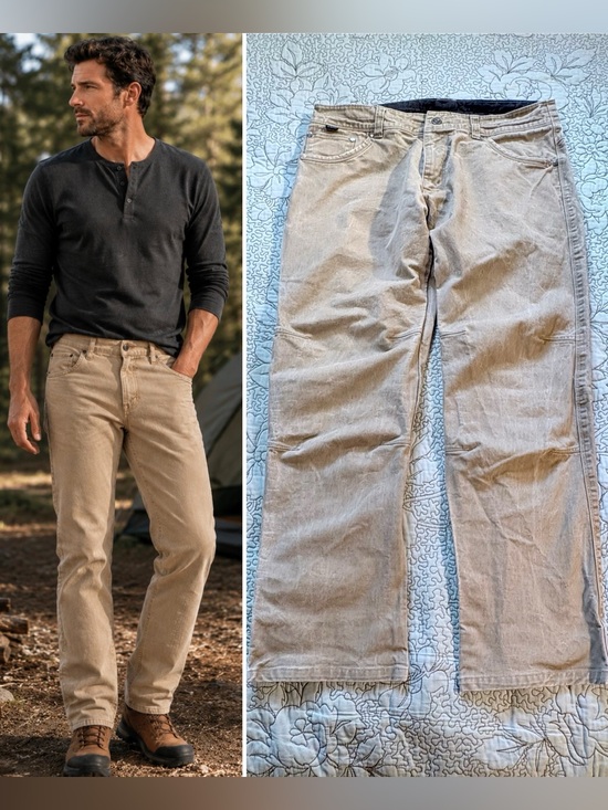 Kuhl Other - KÜHL RYDR Khaki Utility Hiking Work Pants Articulated Knee Men’s 34x30🧡